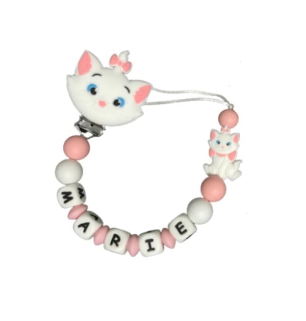 Chupetero gata Marie personalizado