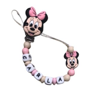 Chupetero Minnie Rosa personalizado