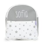 Mochila Estrellas Gris Personalizada