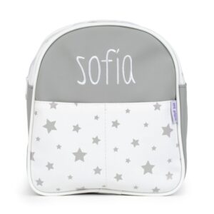 Mochila Estrellas Gris Personalizada