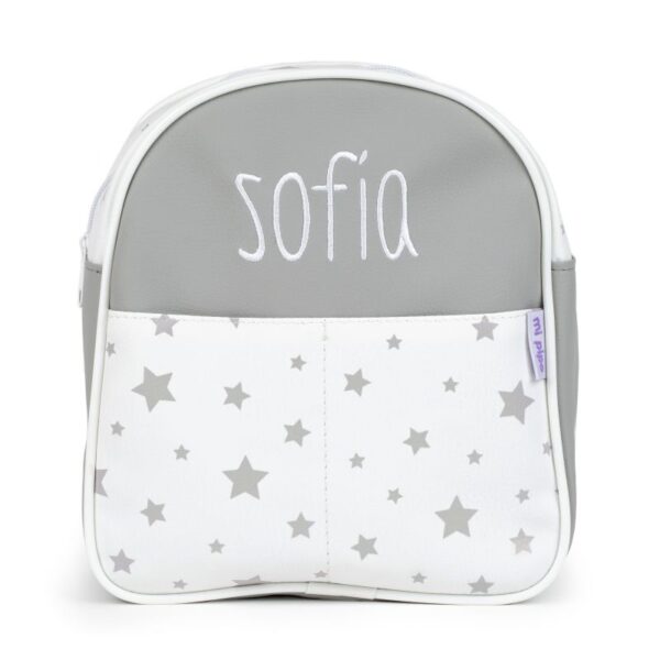 Mochila Estrellas Gris Personalizada